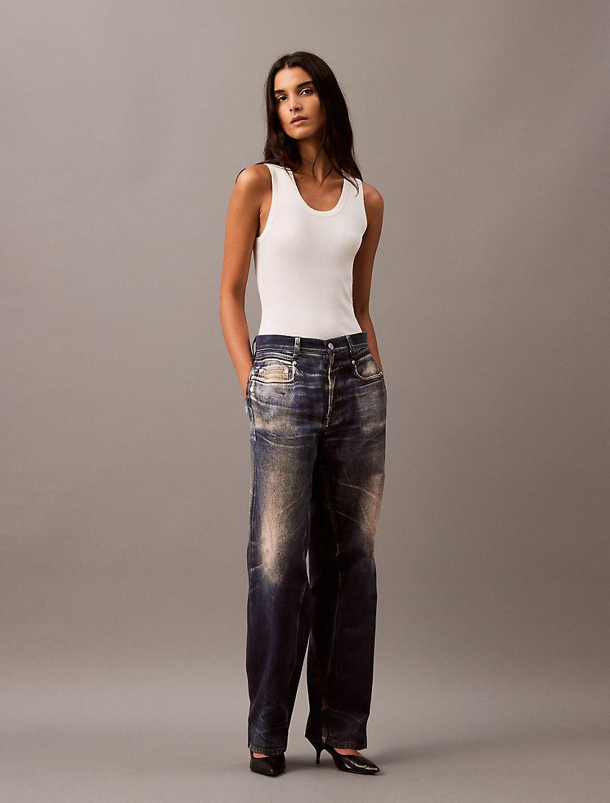 Rib Cotton Sweater Tank Product Image