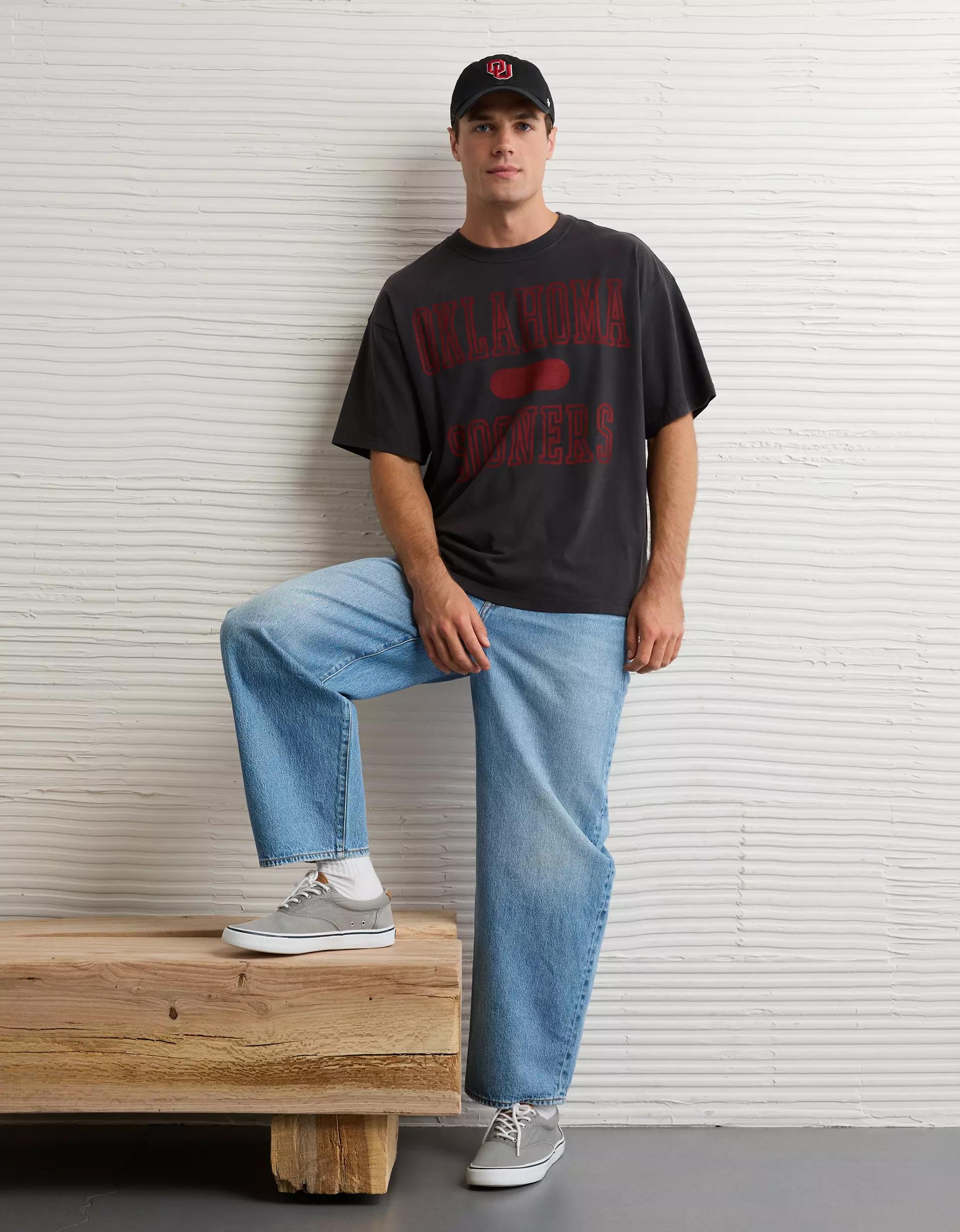 AE Boxy Oklahoma Sooners Graphic T-Shirt Product Image