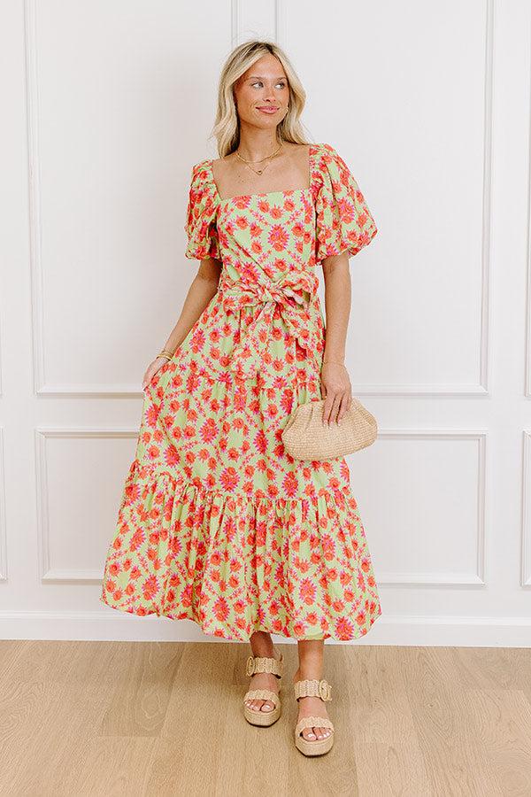 Sweet Skies Floral Midi Dress Product Image