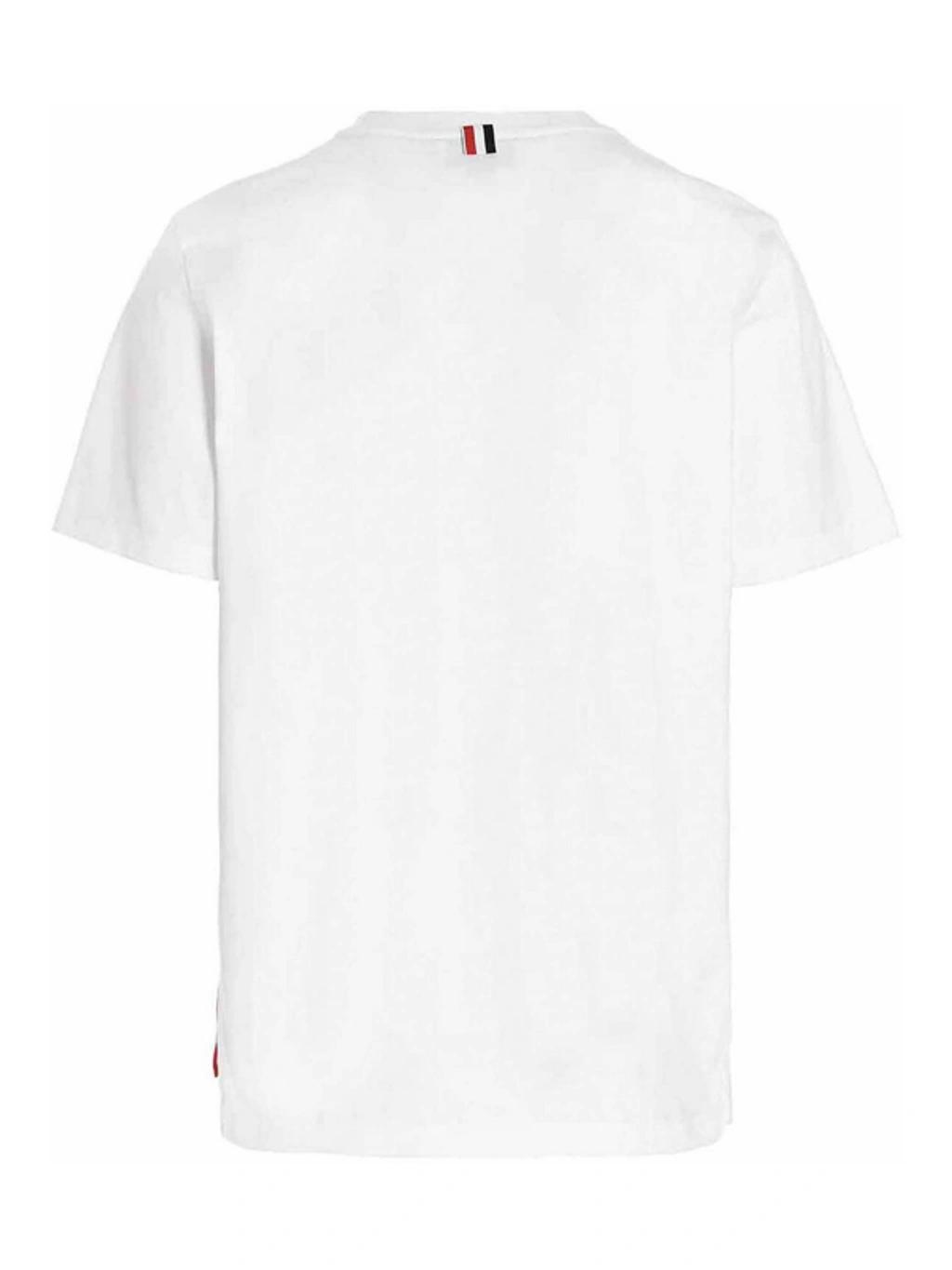 THOM BROWNE Oversized Pocket T-shirt Clothing In White Product Image