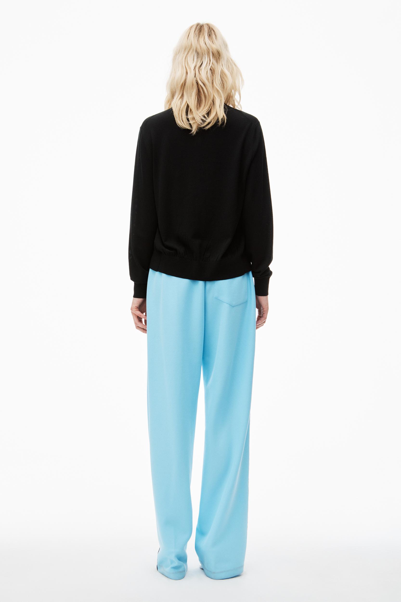 Logo-embossed Cardigan In Superfine Merino Wool Product Image