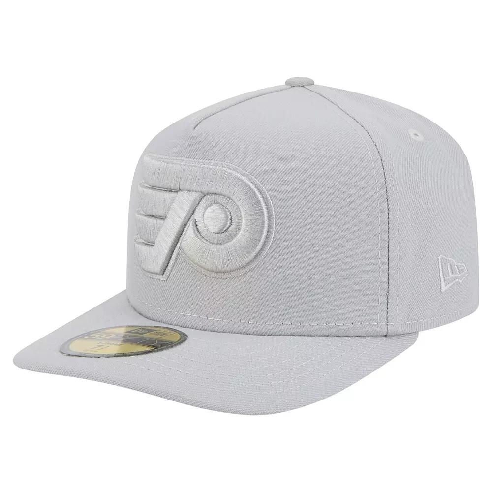 Men's New Era Gray Philadelphia Flyers Color Pack A-Frame 59FIFTY Fitted Hat,  Product Image