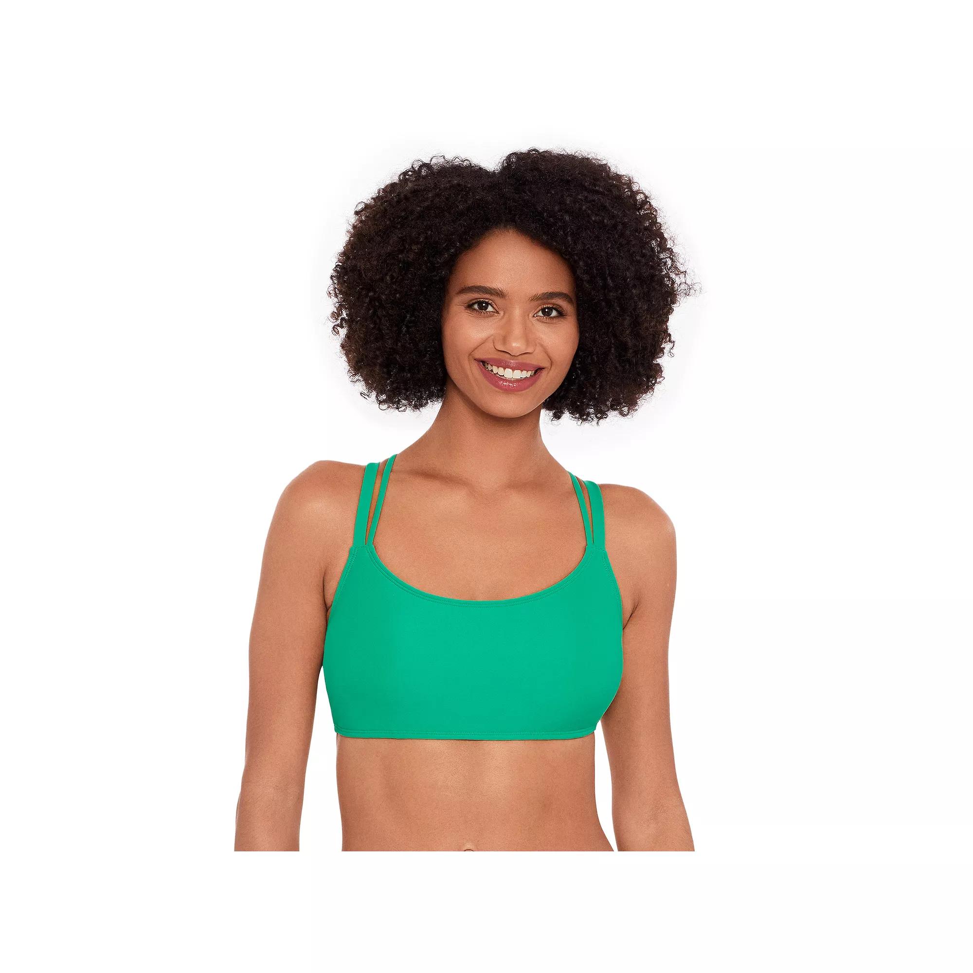 Women's Eco Beach Scoopneck Hook Back Bikini Top,  Product Image