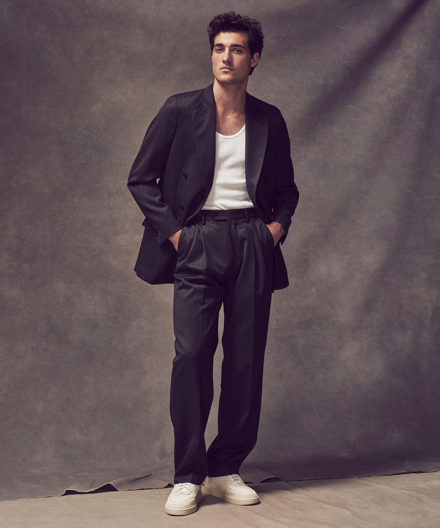 Italian Cavalry Twill Wythe Jacket in Charcoal Product Image