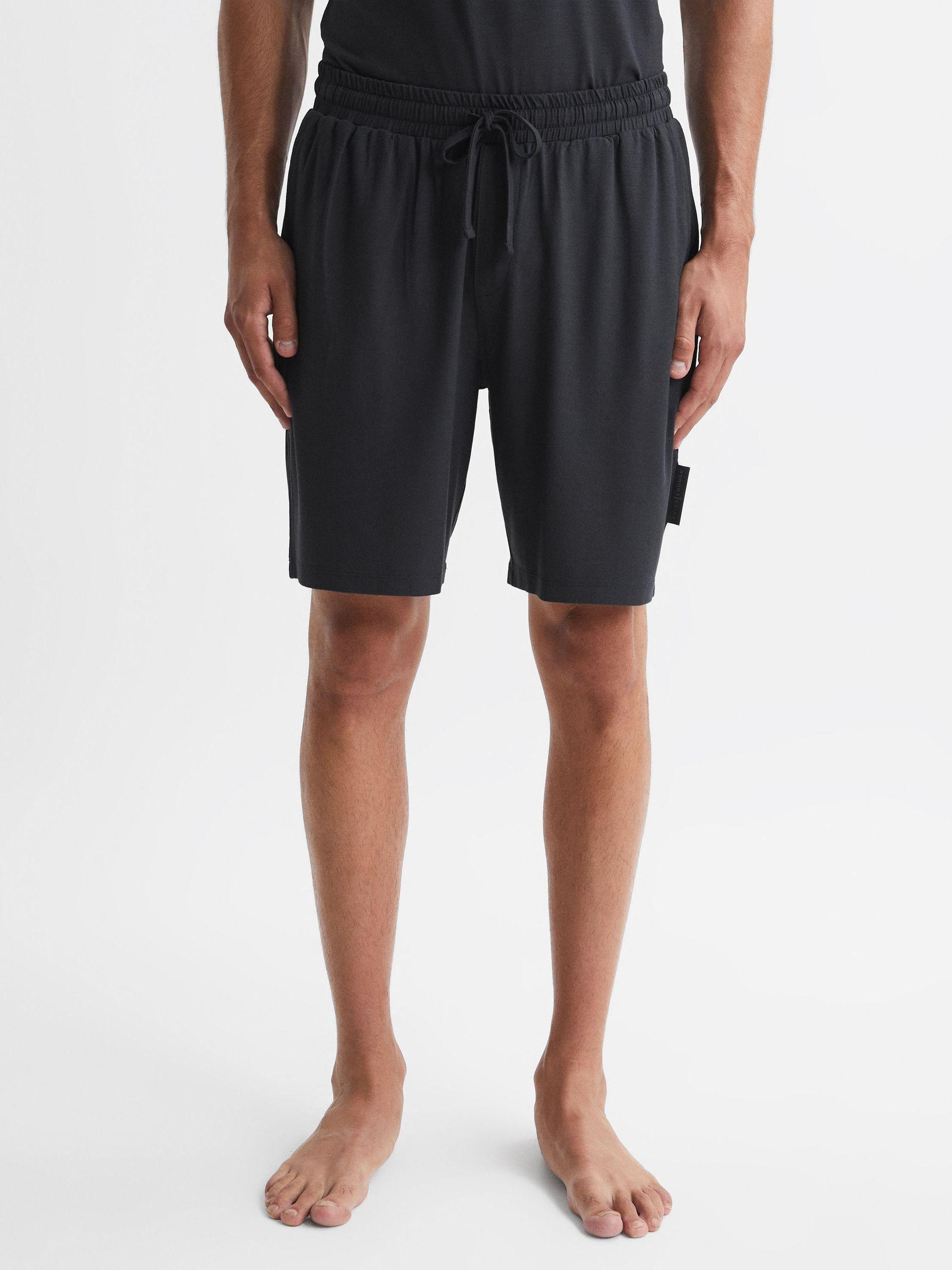 Jersey Drawstring Shorts in Charcoal Product Image