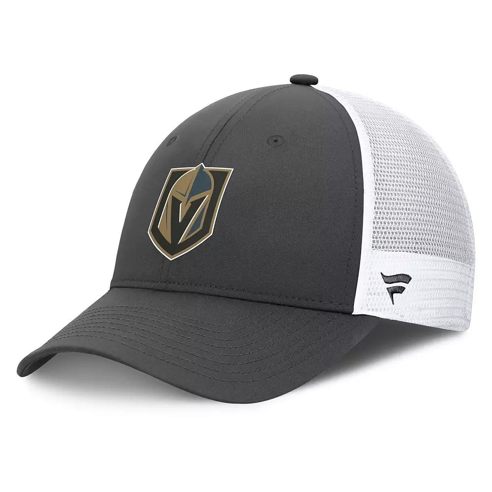 Men's Fanatics Gray/White Vegas Golden Knights Authentic Pro Simple Rink Trucker Adjustable Hat, Lvk Grey Product Image