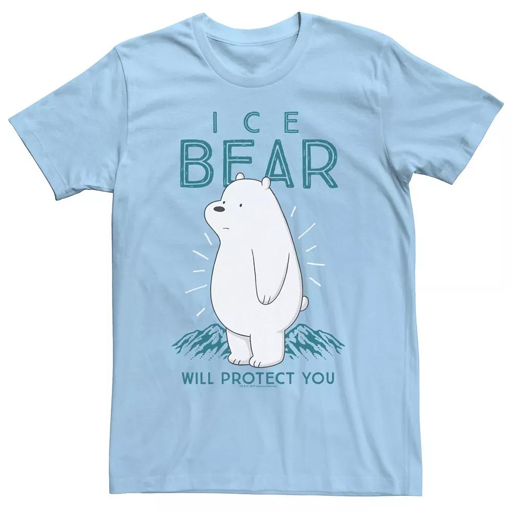 Men's We Bare Bears Ice Bear Will Protect You Portrait Tee,  Product Image