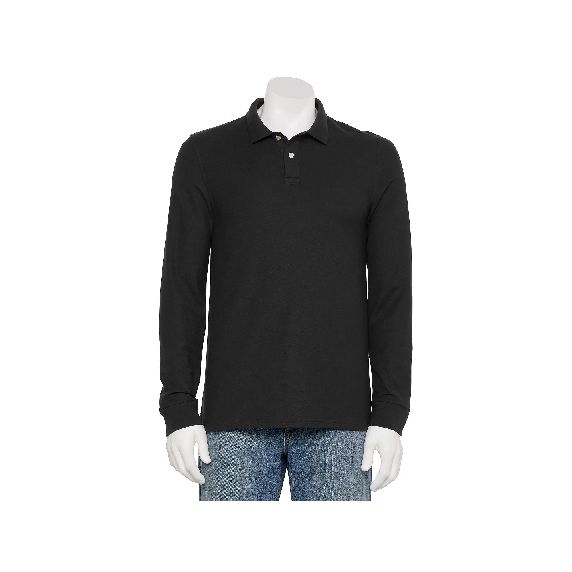 Men's Sonoma Goods For Life® Adaptive Long Sleeve Pique Polo,  Product Image