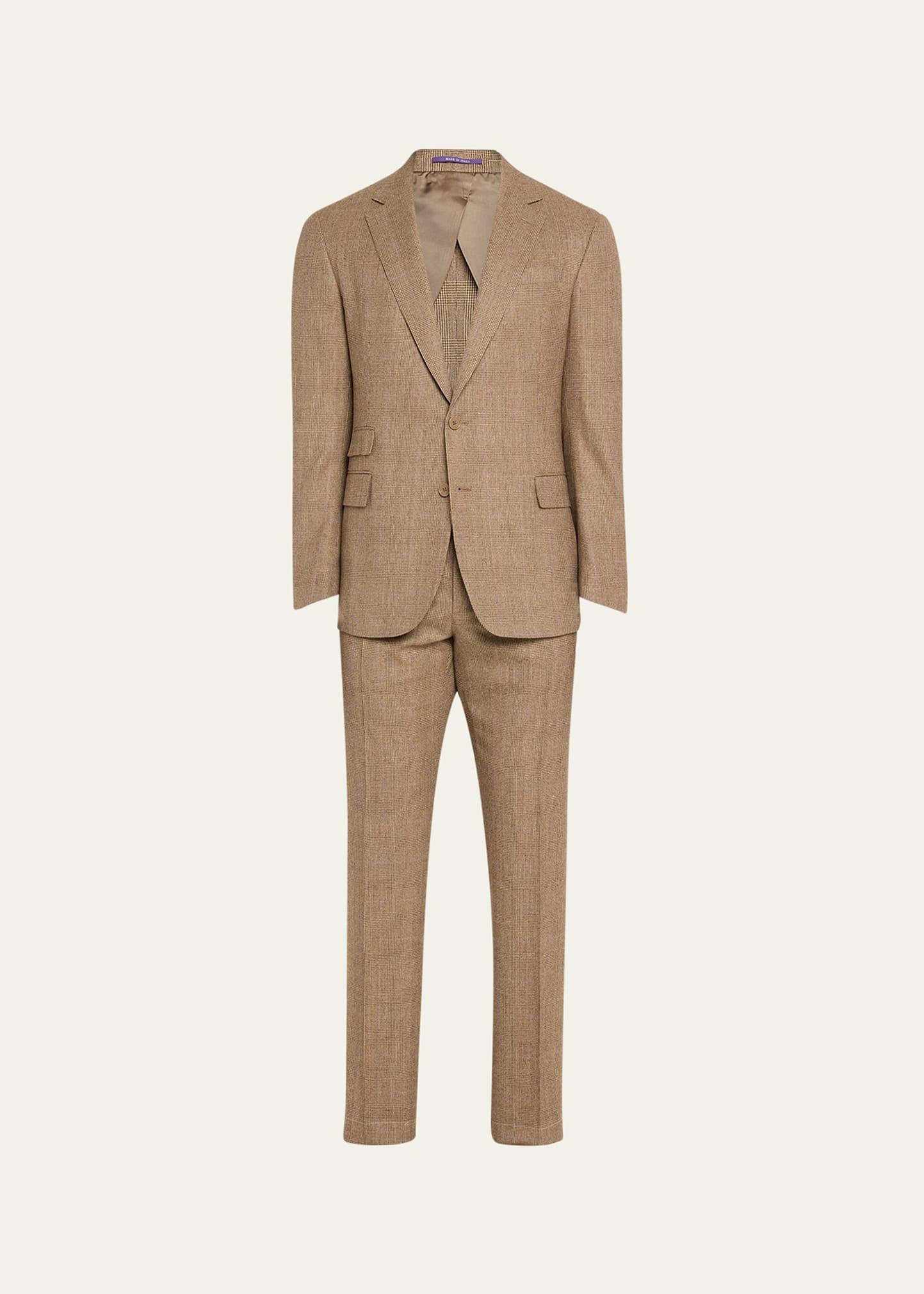 Mens Kent Single-Breasted Wool-Cashmere Suit Product Image