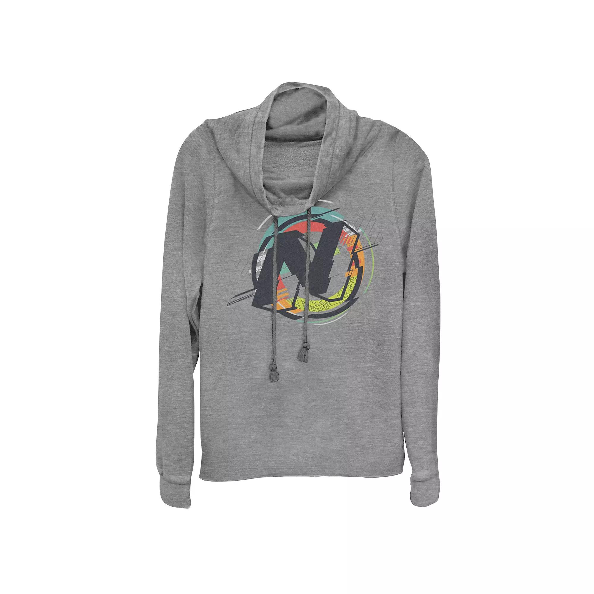 Disney's Minnie Mouse Juniors' Cowlneck Graphic Lightweight Long Sleeve, Girl's,  Product Image