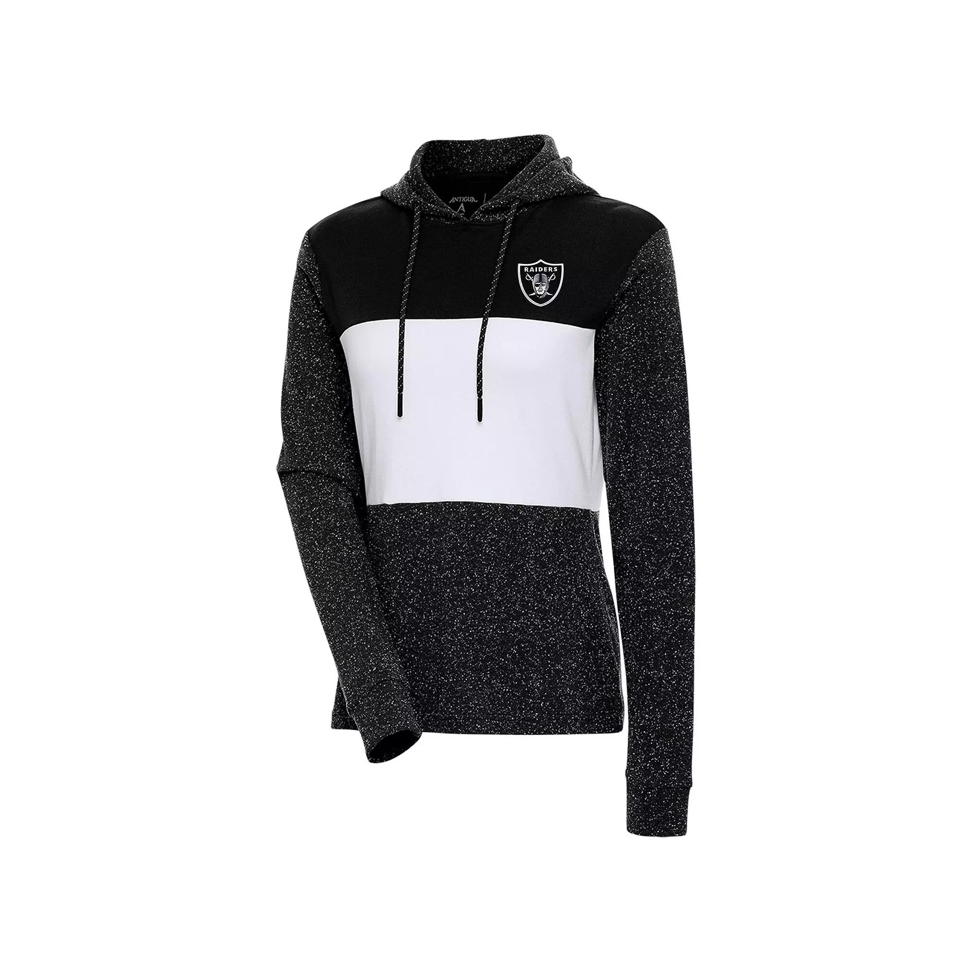 Women's Antigua Black Philadelphia Eagles Wicket Pullover Hoodie, Size: 2XL Product Image