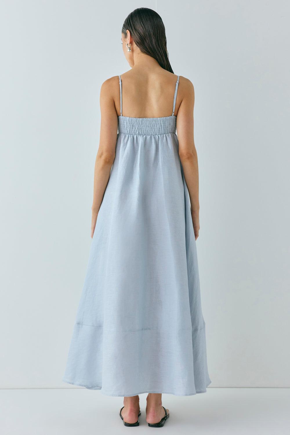 Behati Linen Maxi Dress Sky Product Image