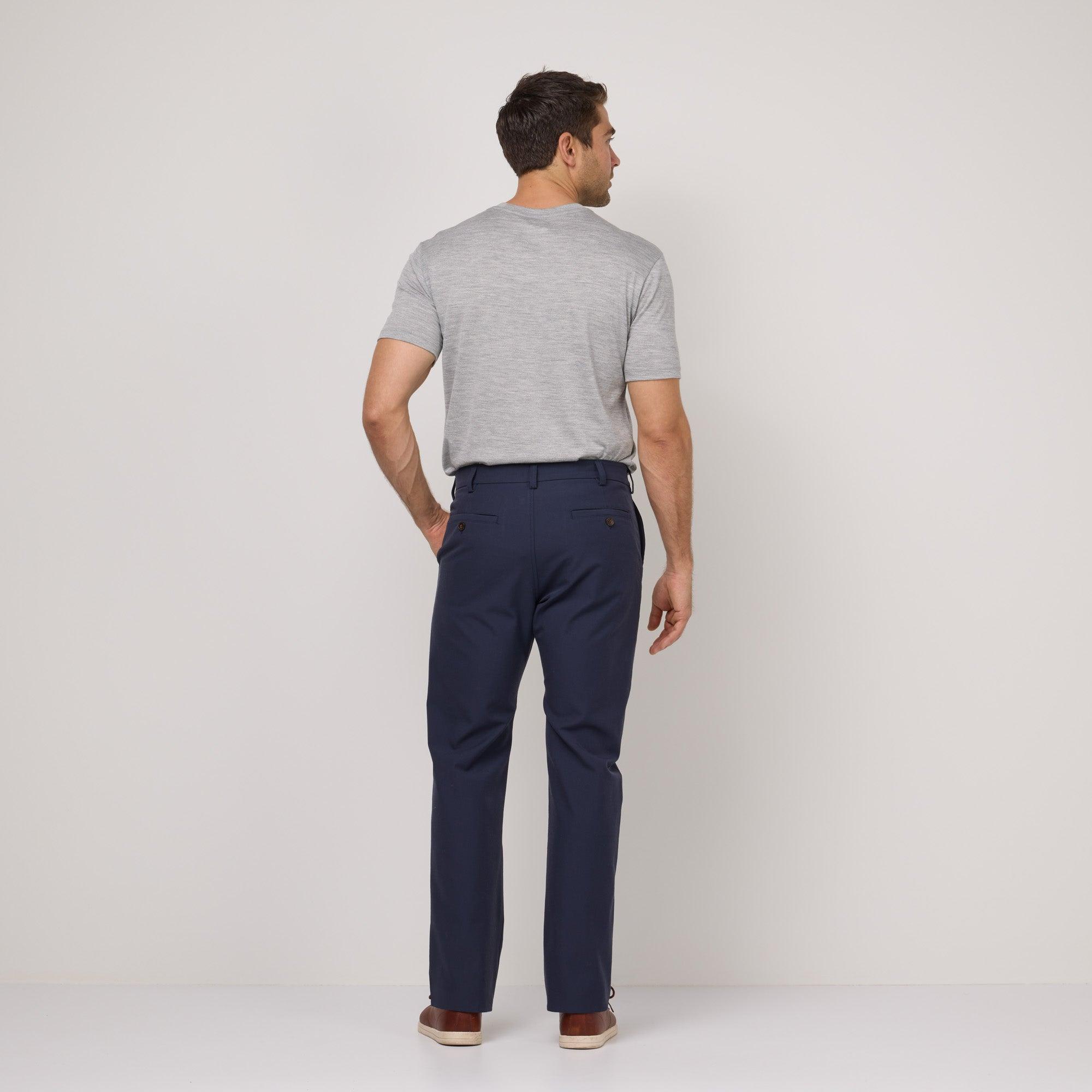 Merino Wool Stretch Twill Chino Pant | Navy Product Image