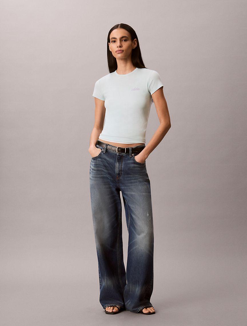 Contour Rib Logo Graphic Slim T-Shirt Product Image