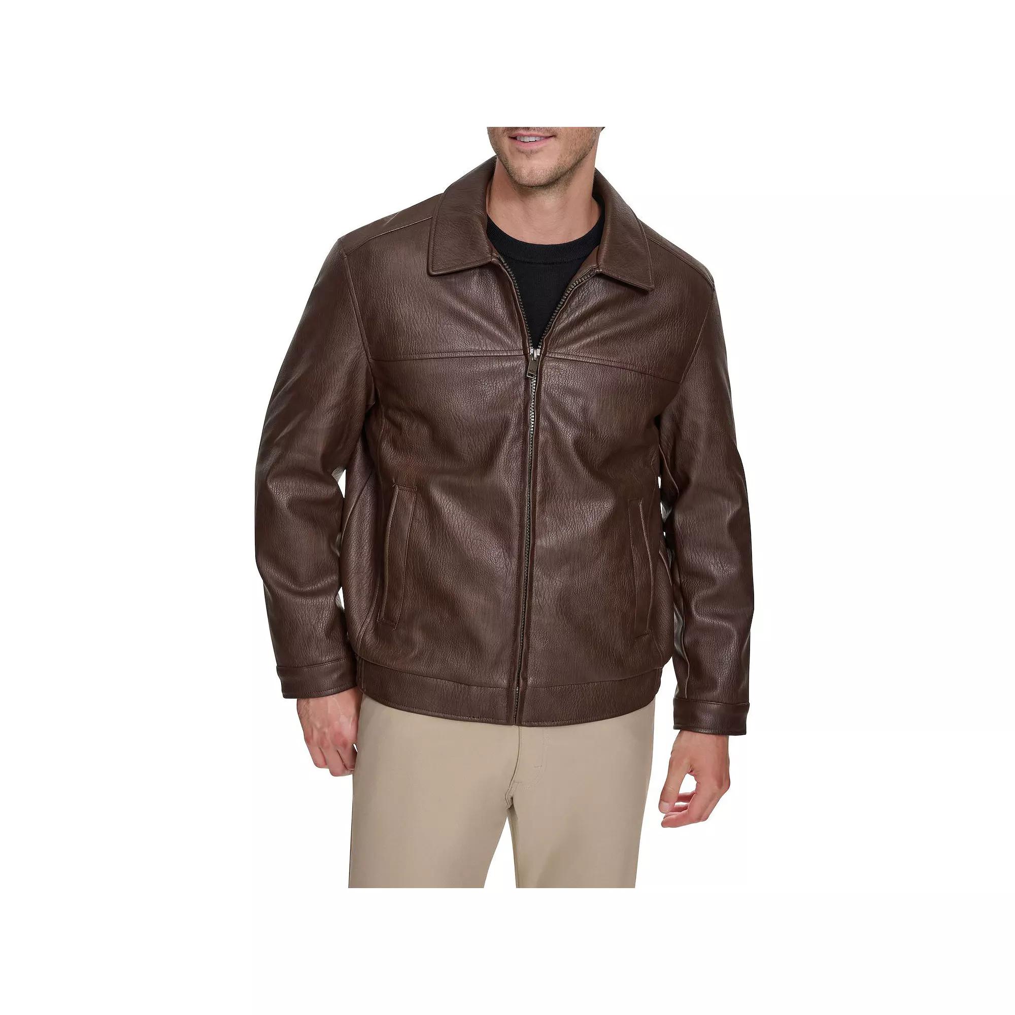Big & Tall Dockers® Faux Leather James Dean Bomber Jacket, Men's,  Product Image