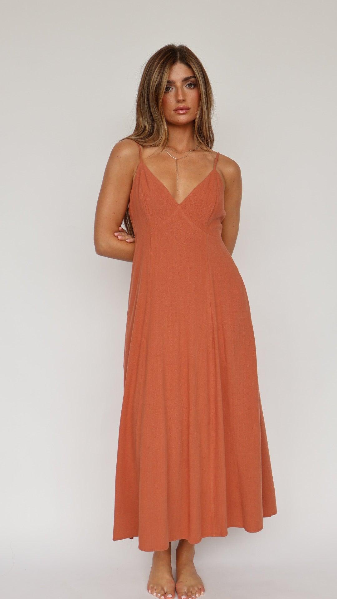 Amber Linen Midi Dress Product Image