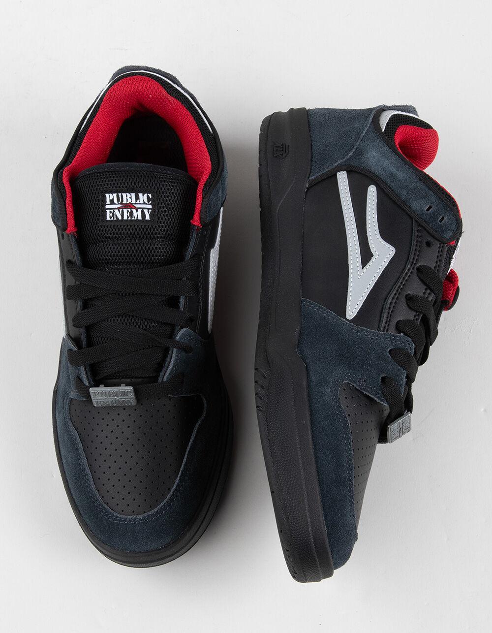 LAKAI x Public Enemy Telford Low Mens Shoes - BLACK/DARK GRAY Product Image