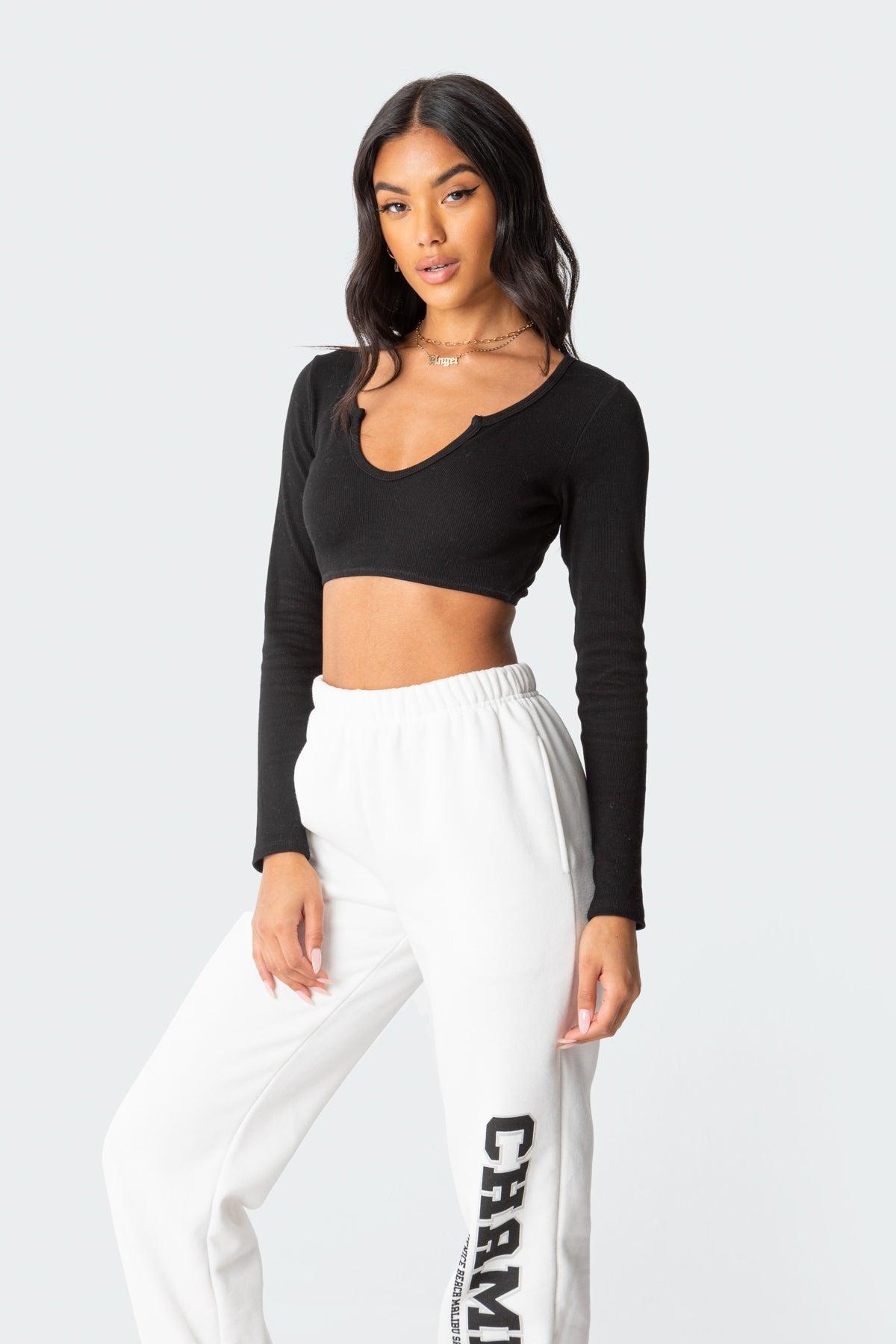 Romance Ribbed Crop Top Product Image