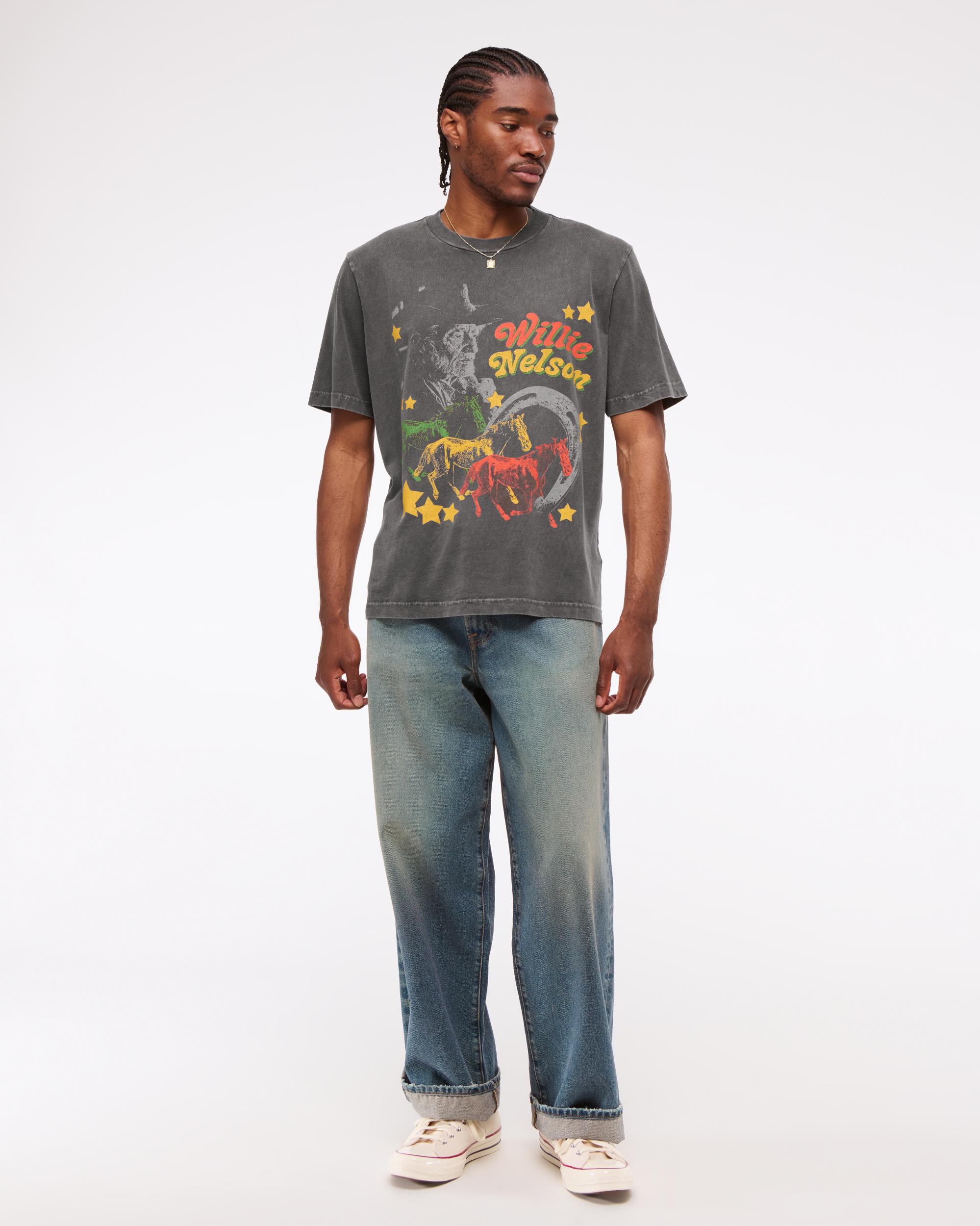 Willie Nelson Vintage-Inspired Graphic Tee Product Image