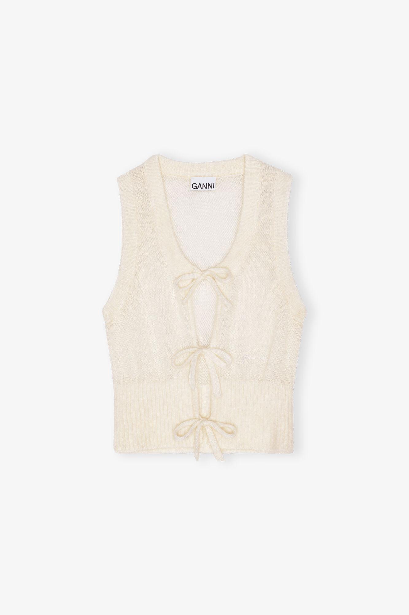 Ivory Tie String Vest Product Image