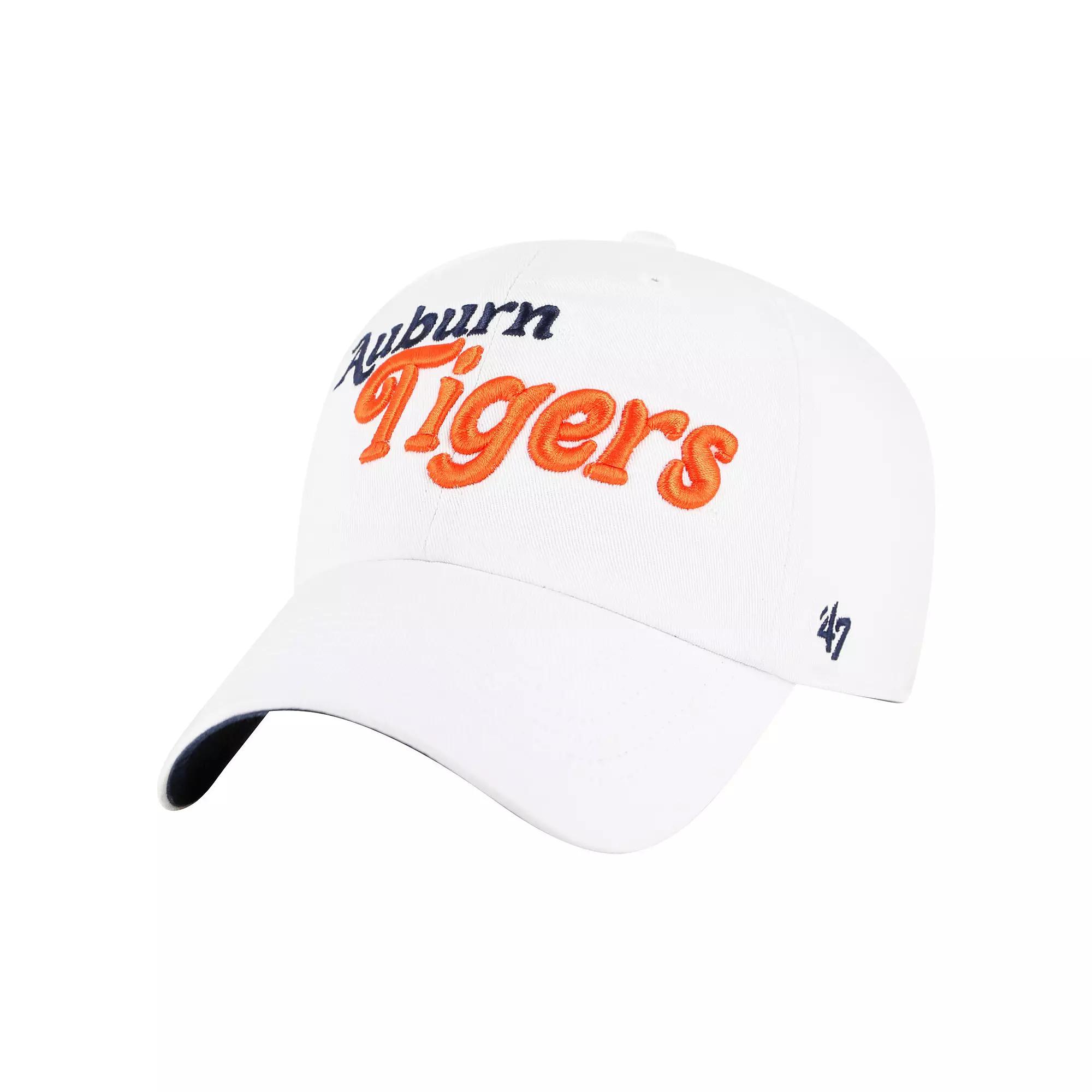 Women's '47 White Auburn Tigers Pensacola Clean Up Adjustable Hat Product Image