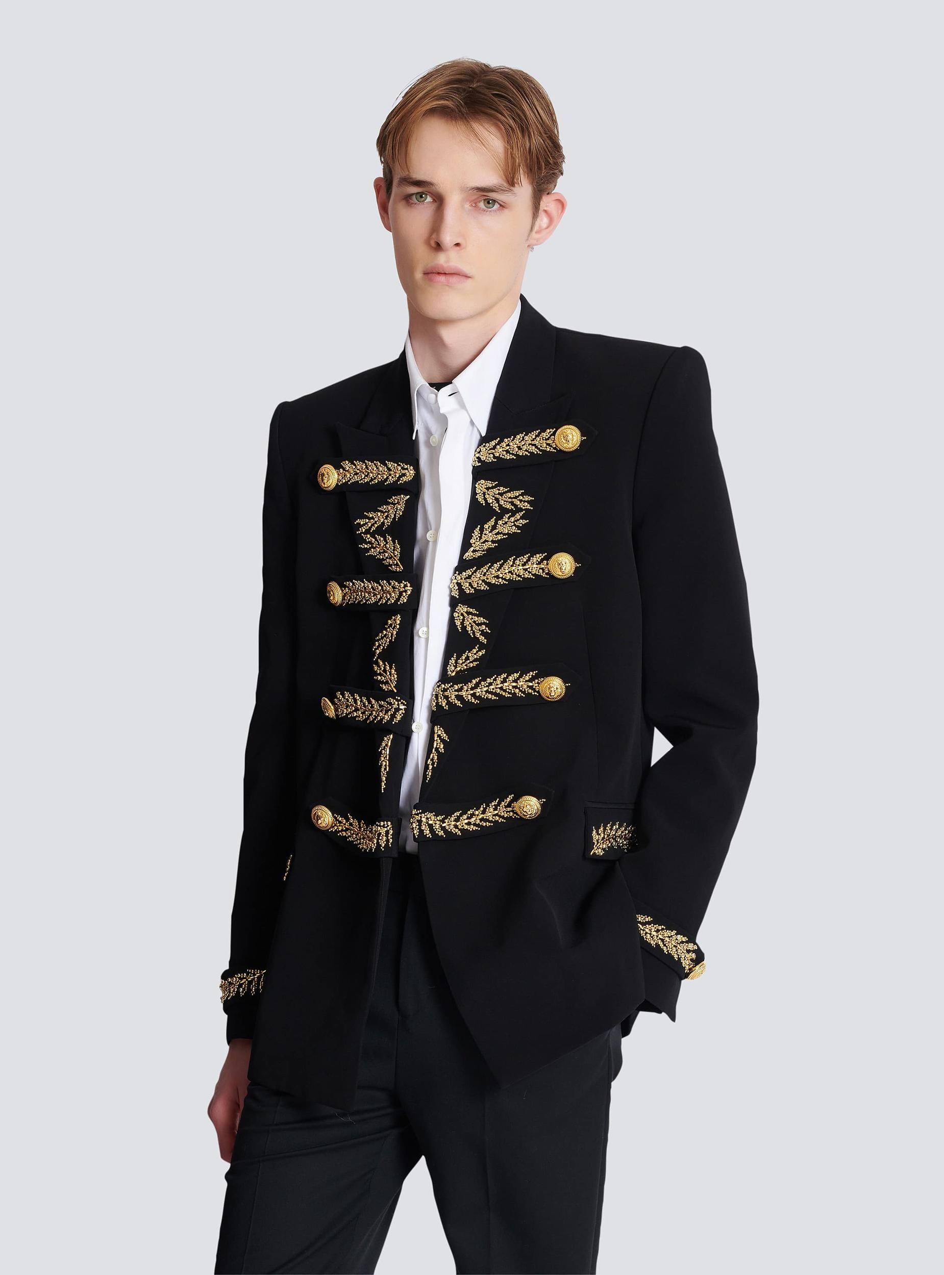 Embroidered crepe jacket Product Image