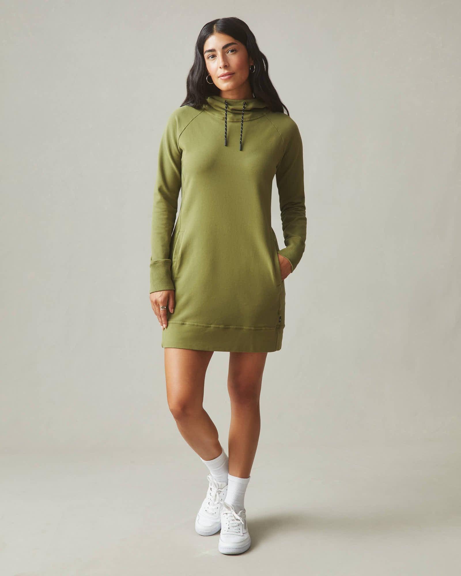 Women's Hoodie Dress - Capulet Olive Product Image