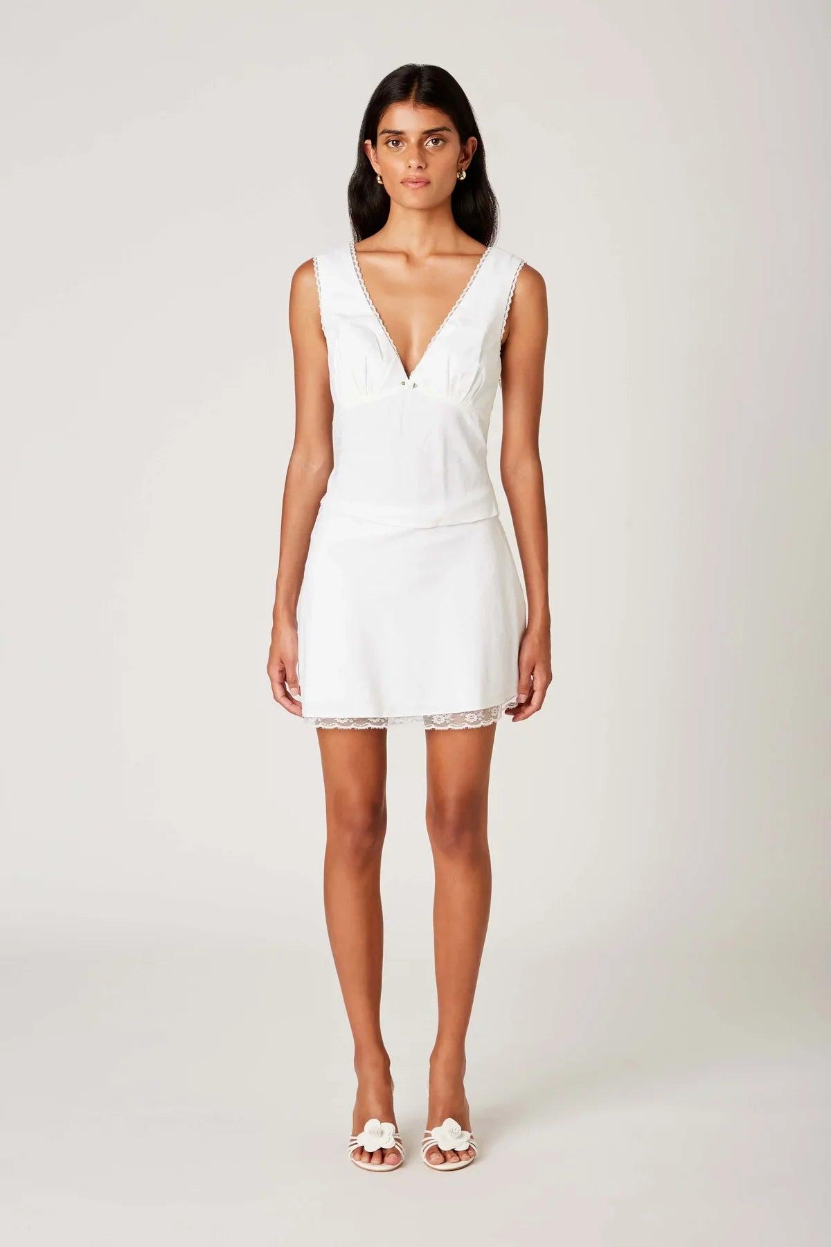 NIA | Nate White Skirt Product Image