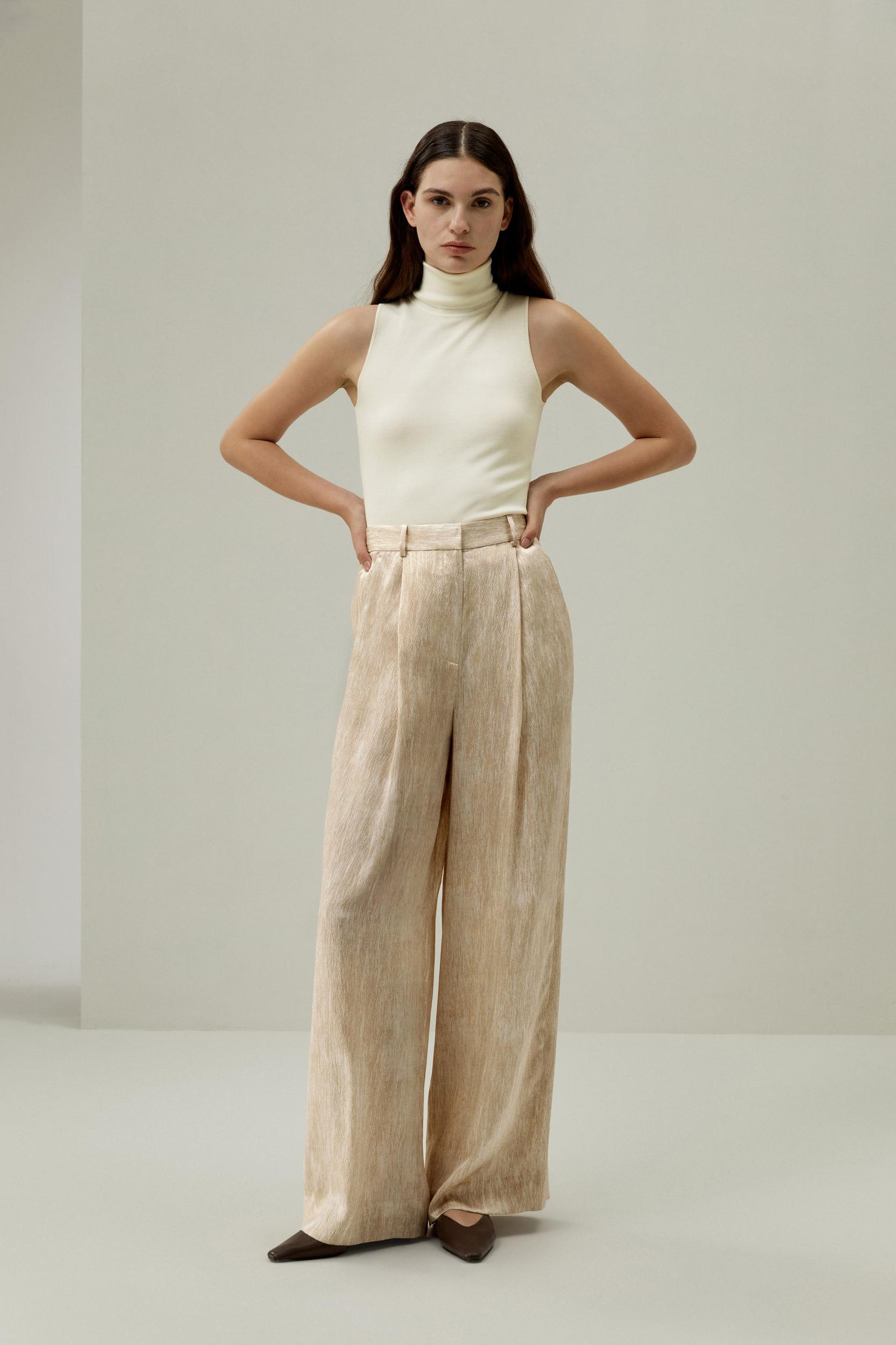 Pearl Satin Silk Pants Product Image