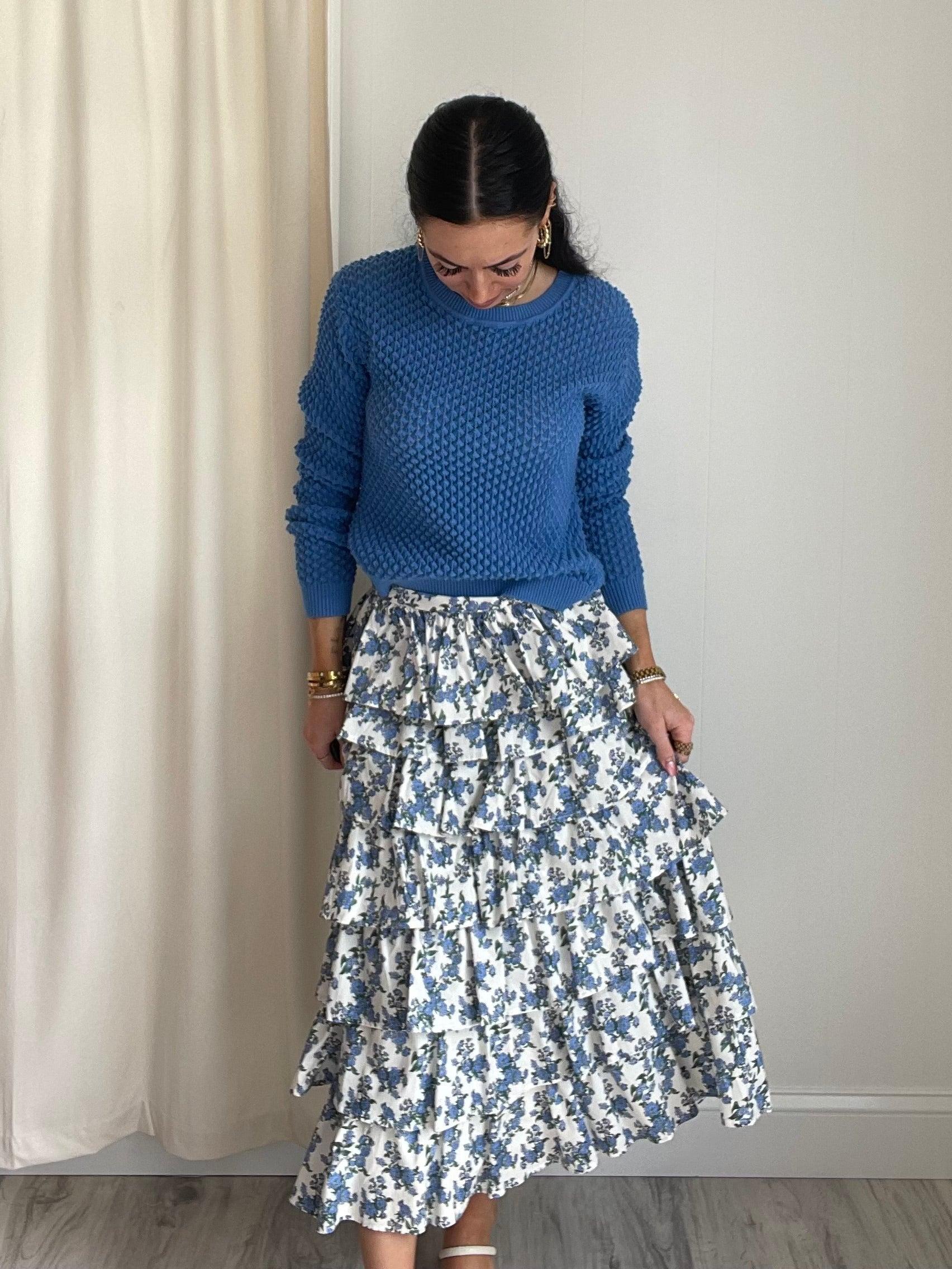 Kendall Tiered Ruffle Midi Skirt | FINAL SALE Product Image