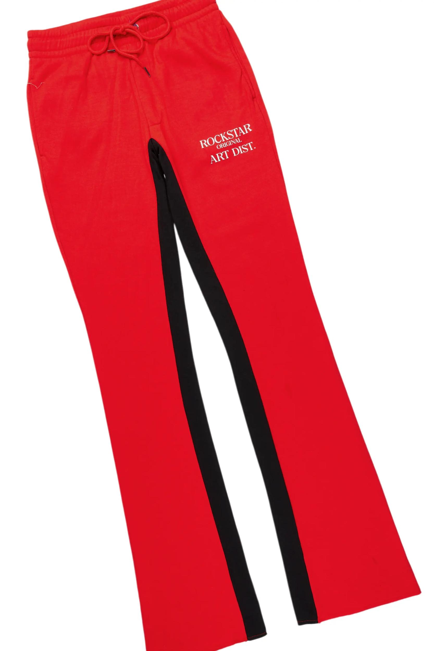 Briggs Red Hoodie/Baggy Fit Pant Set Male Product Image