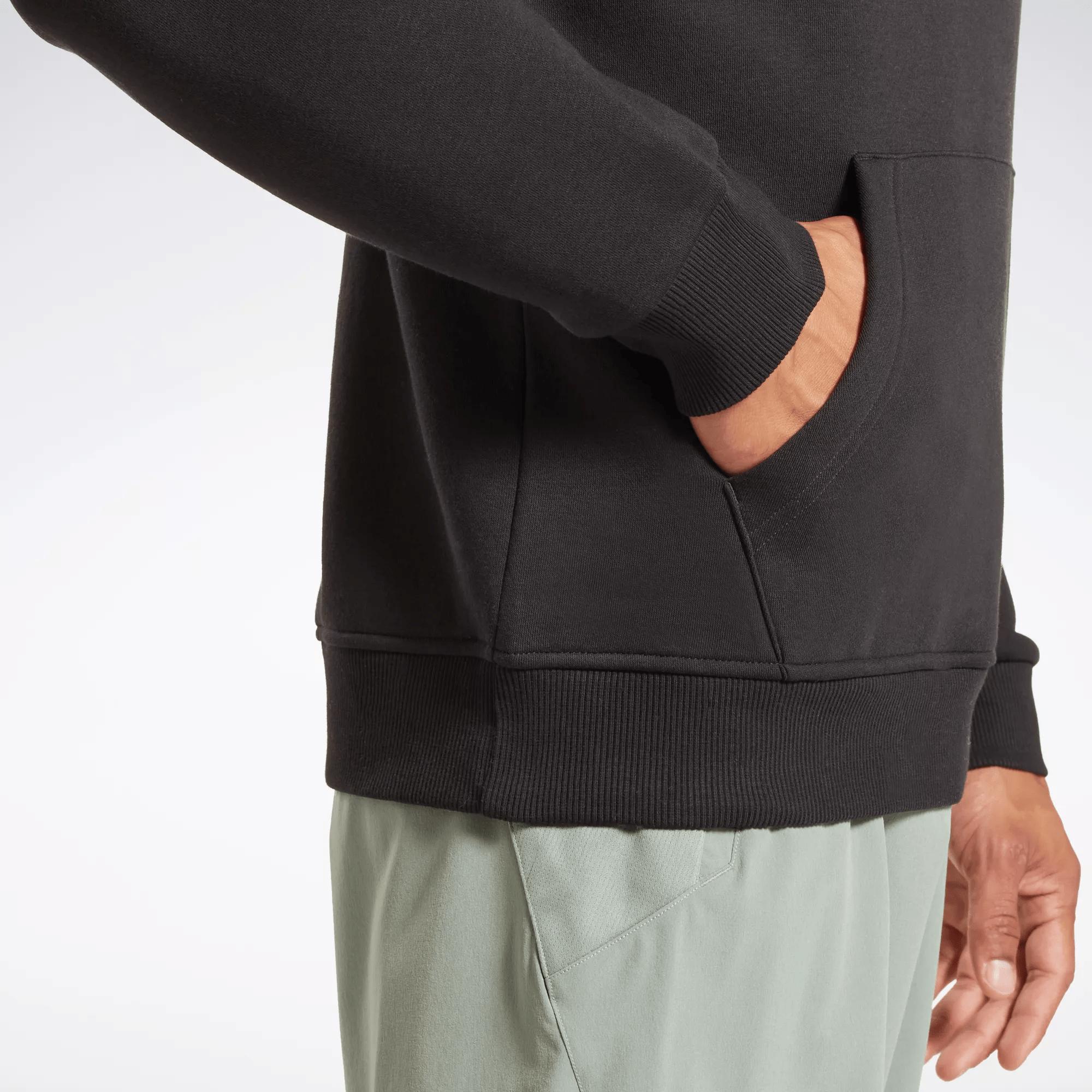 Men's Reebok Identity Fleece Stacked Logo Pullover Hoodie Male Product Image