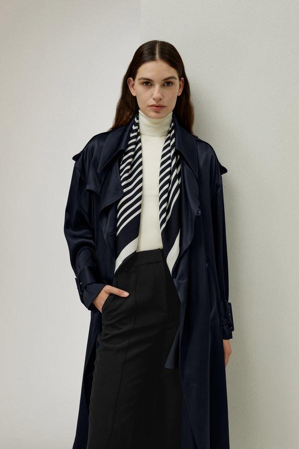 Mid-Century Pattern Silk Scarf Product Image