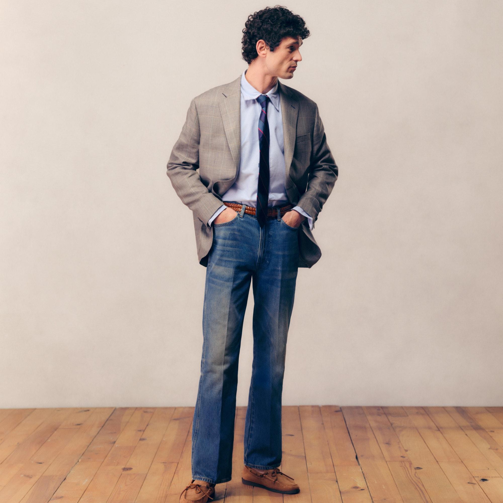 Blazer in English wool-linen blend Product Image