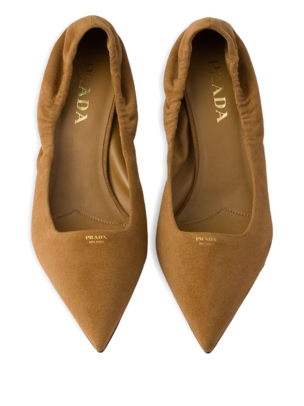 suede pointed-toe pumps Product Image