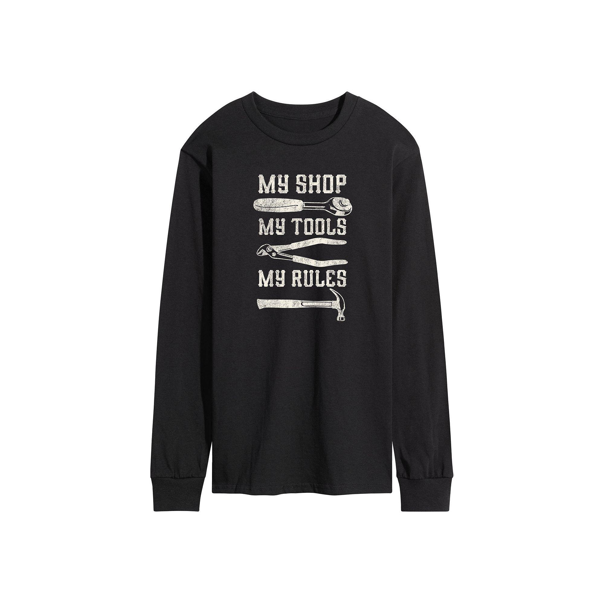 Men's My Shop My Tools My Rules Long Sleeve,  Product Image