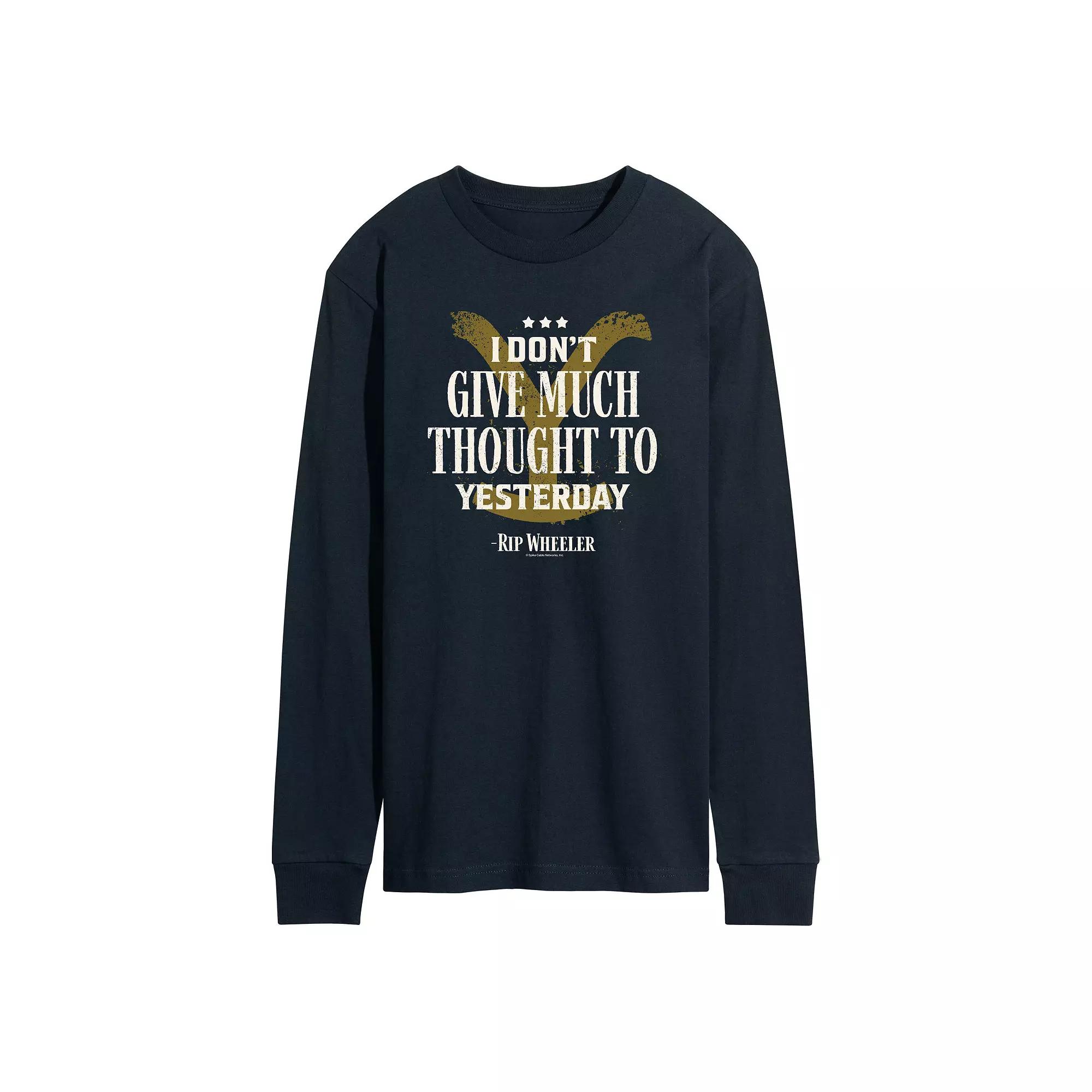 Men's Yellowstone Don't Give Much Thought Long Sleeve Graphic Tee,  Product Image