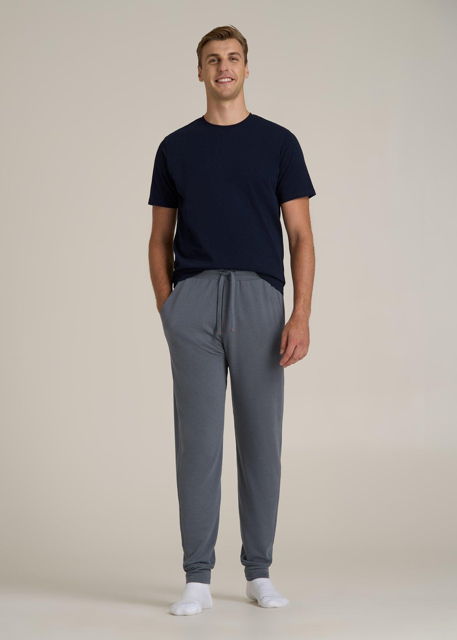 Sleep Joggers for Tall Men in Smoky Blue Male Product Image