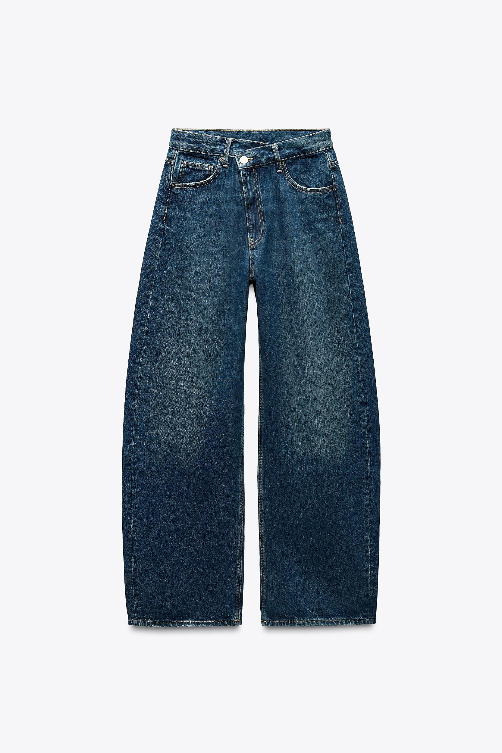 TRF MID-RISE CROSSED WAIST BAGGY JEANS Product Image
