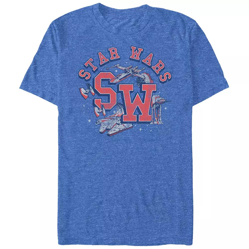 Big & Tall Star Wars Collegiate Poster Graphic Tee, Men's, Size: 3XL Tall, Royal Grey Product Image