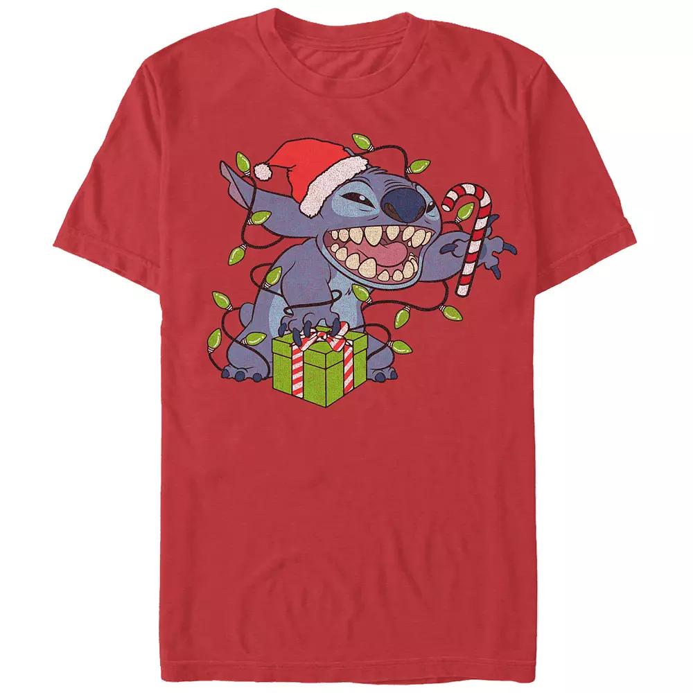 Disney's Lilo & Stitch Merry Stitchmas Men's Graphic Tee,  Product Image