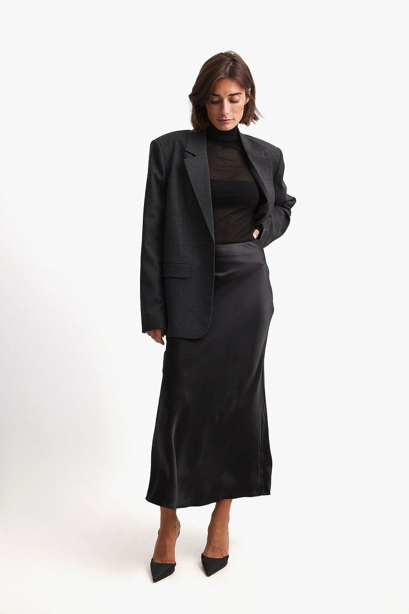 Satin Midi Skirt Product Image