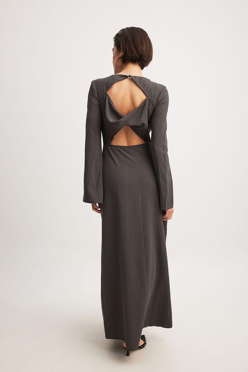 Structured Melange Open Back Dress Product Image