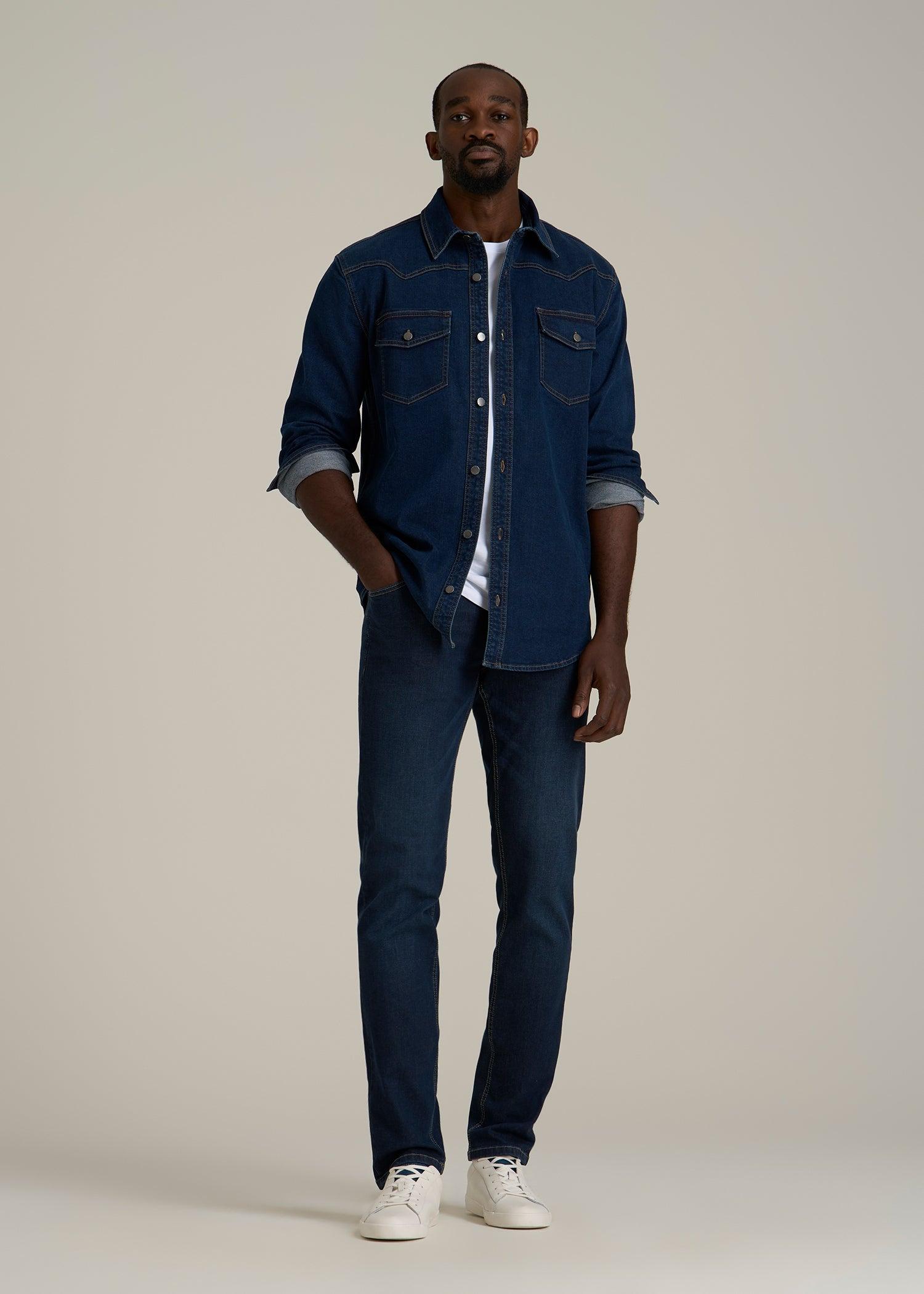 Carman TAPERED Jeans for Tall Men in Blue Steel Male Product Image