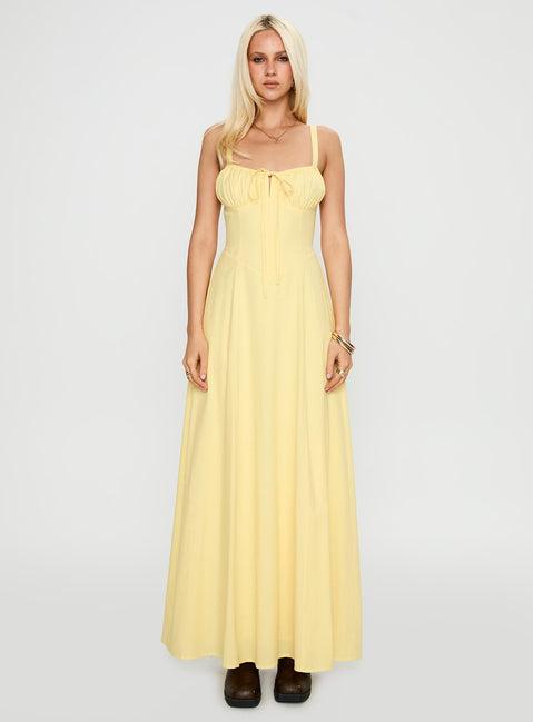 Leticia Maxi Dress Lemon Product Image