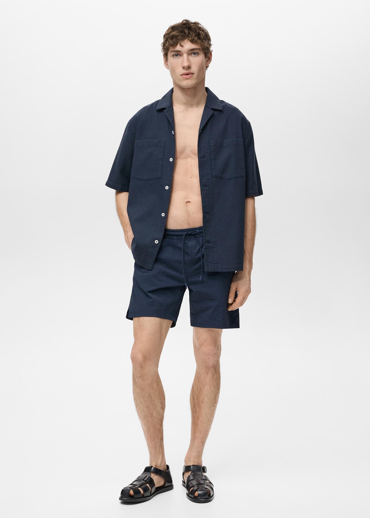 Basic drawstring swimsuit - Men | MANGO USA Product Image