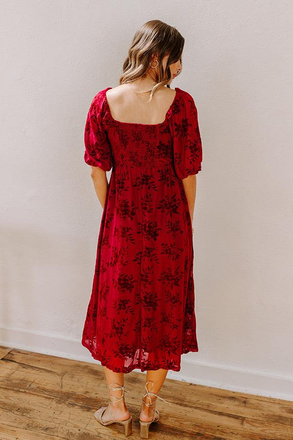 Merlot Muse Velvet Burnout Midi Product Image