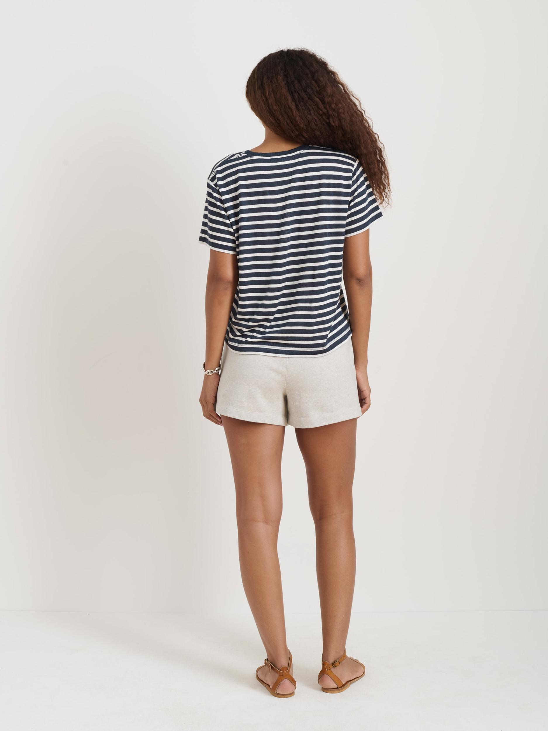Garcon Striped Tee In Linen Cotton Product Image