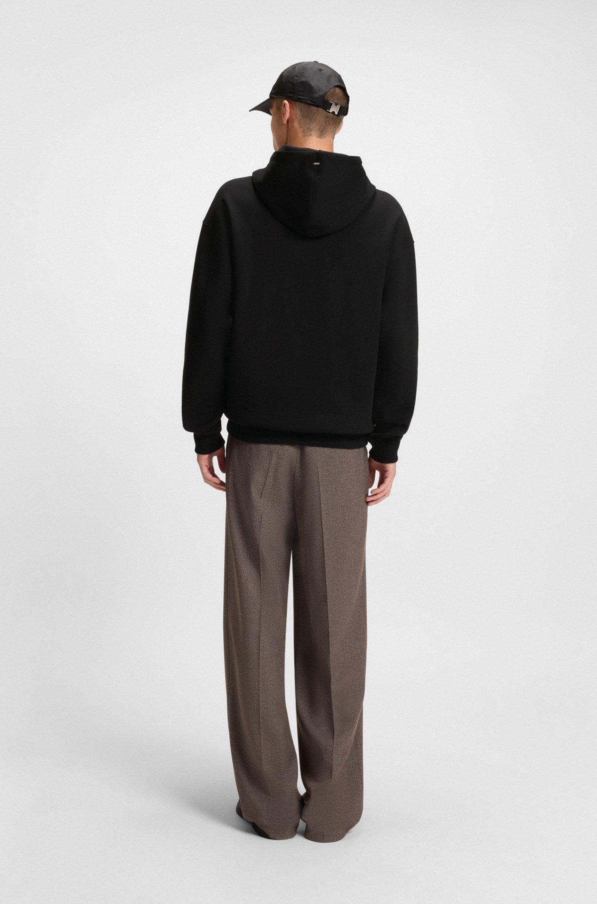 HUGO - Hoodie with stacked logo - Black Product Image