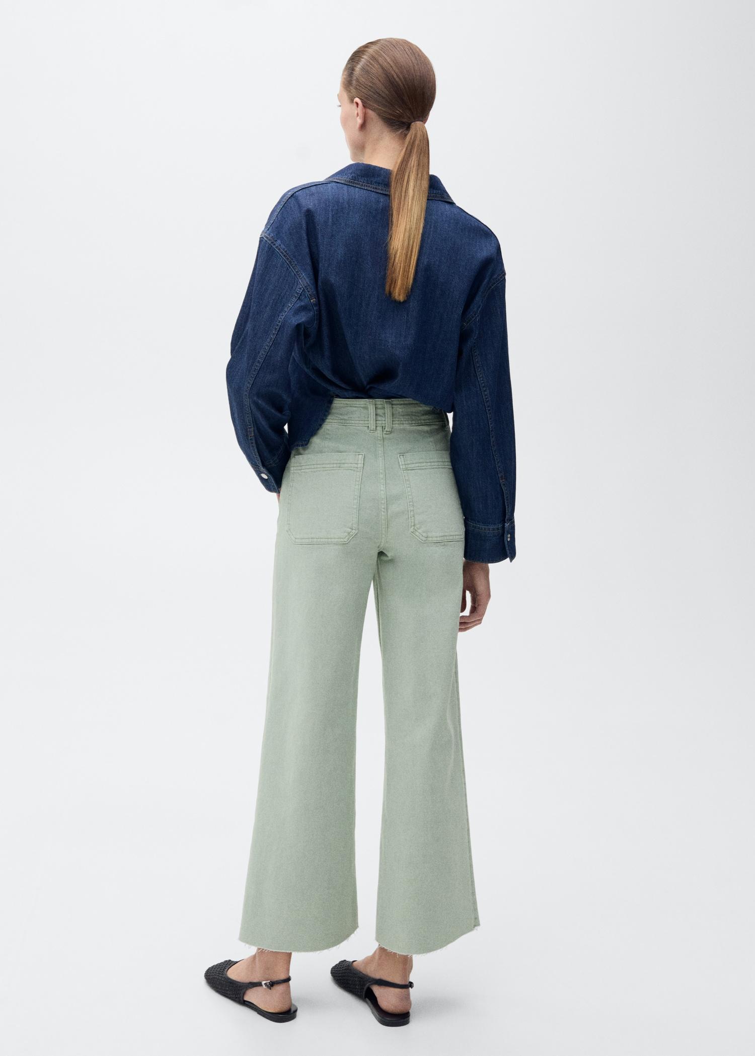 Catherin culotte high-rise jeans - Women | MANGO USA Product Image
